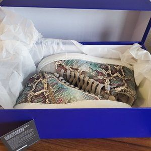P448 Hightop Sneakers - Ice Snake Print (handmade in Italy)